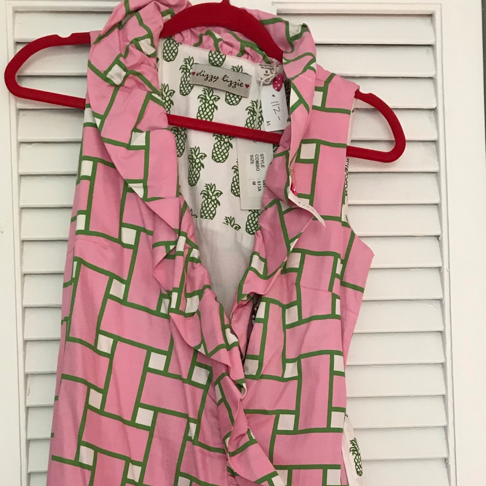 Dizzy Lizzie Pink/Green dress